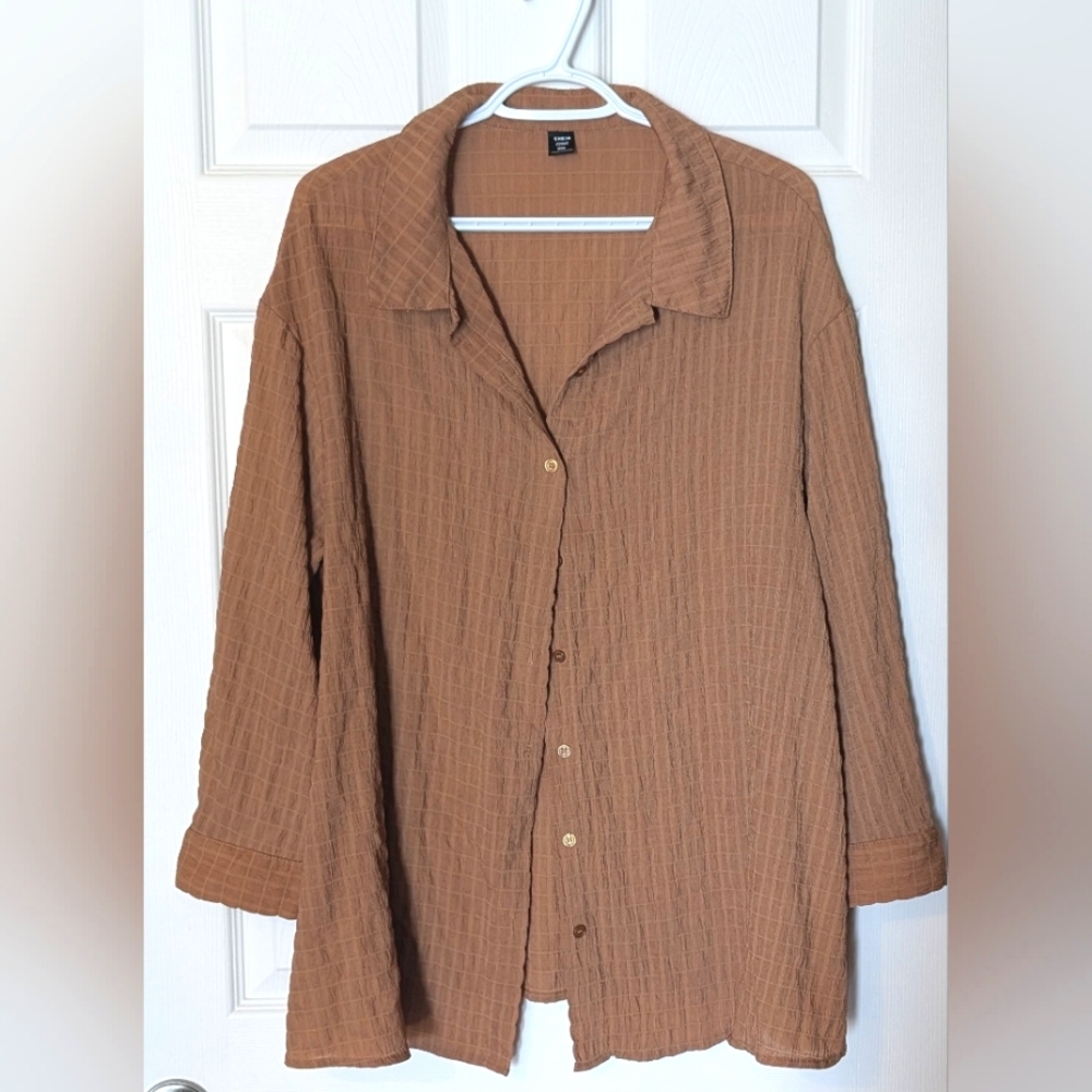 Women's Elegant Solid Color Textured Mid-Length Loose Fit Long